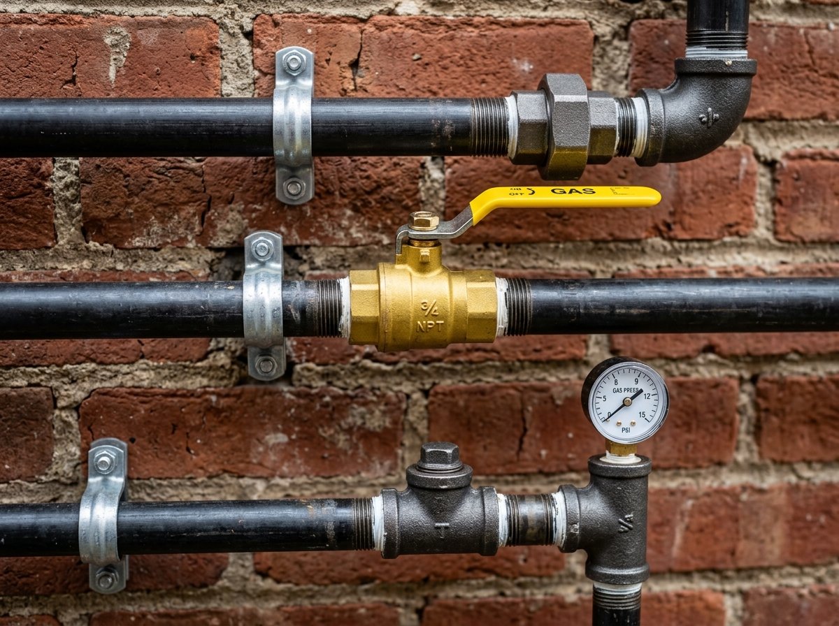 Completed Gas Line Installation & Repair Job site photo